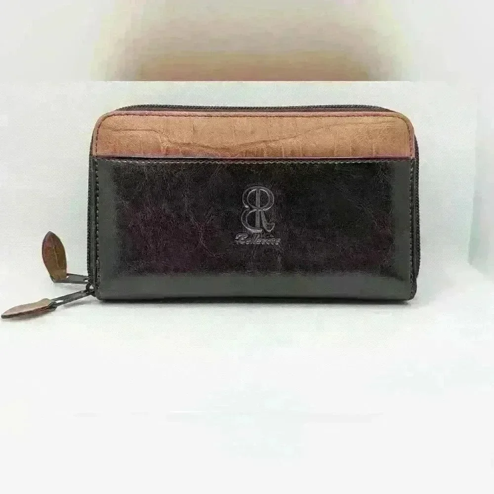 Dark Brown Leather Wallet Multiple Compartments Bellerose